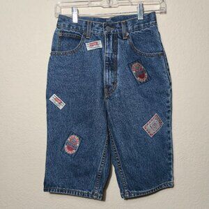 VTG 90's G.I.Blue Patch demin shorts siz 11 Jorts high rise skater